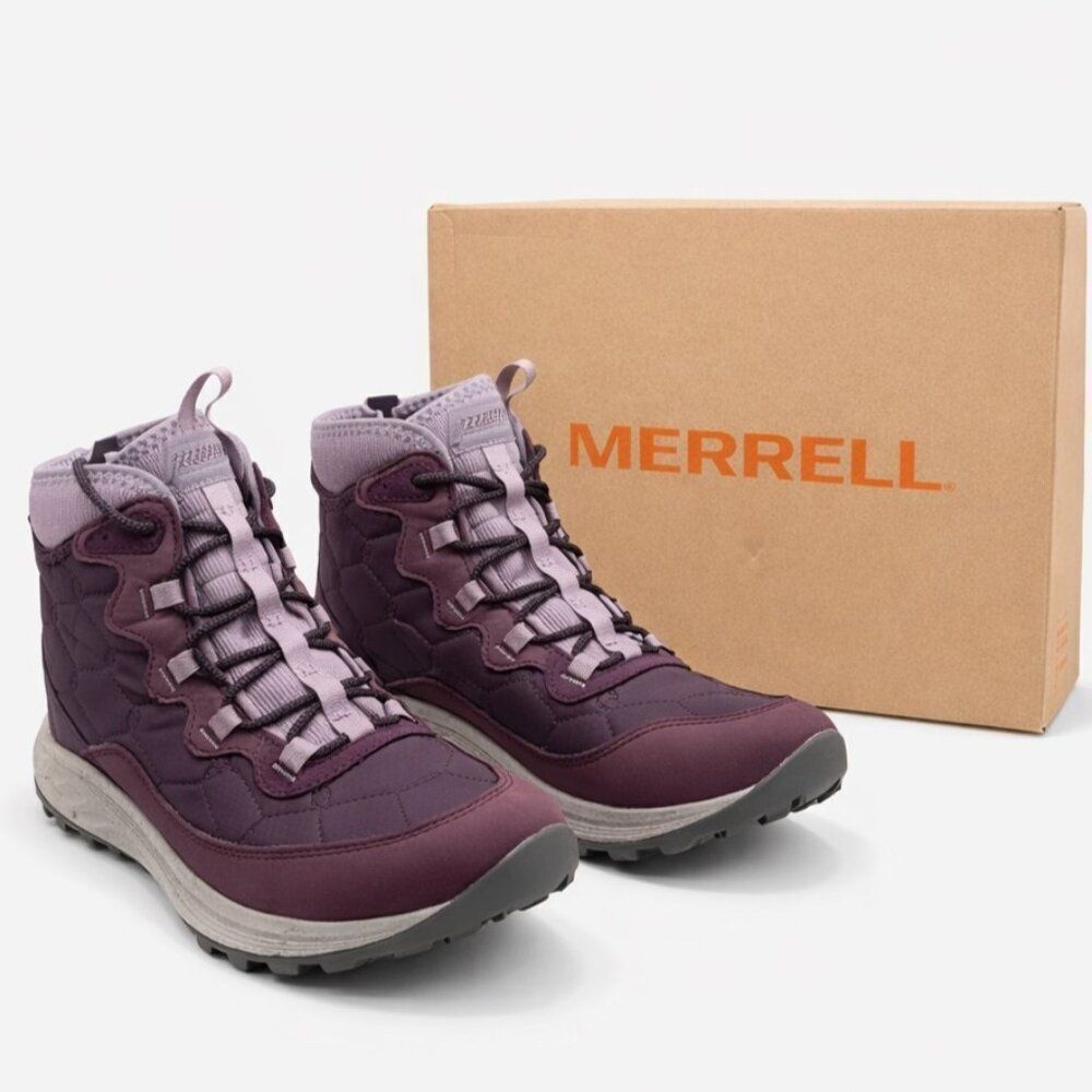 Merrell Antora 3 Thermo Mid Zip Waterproof Boots Womens 7 Burgundy